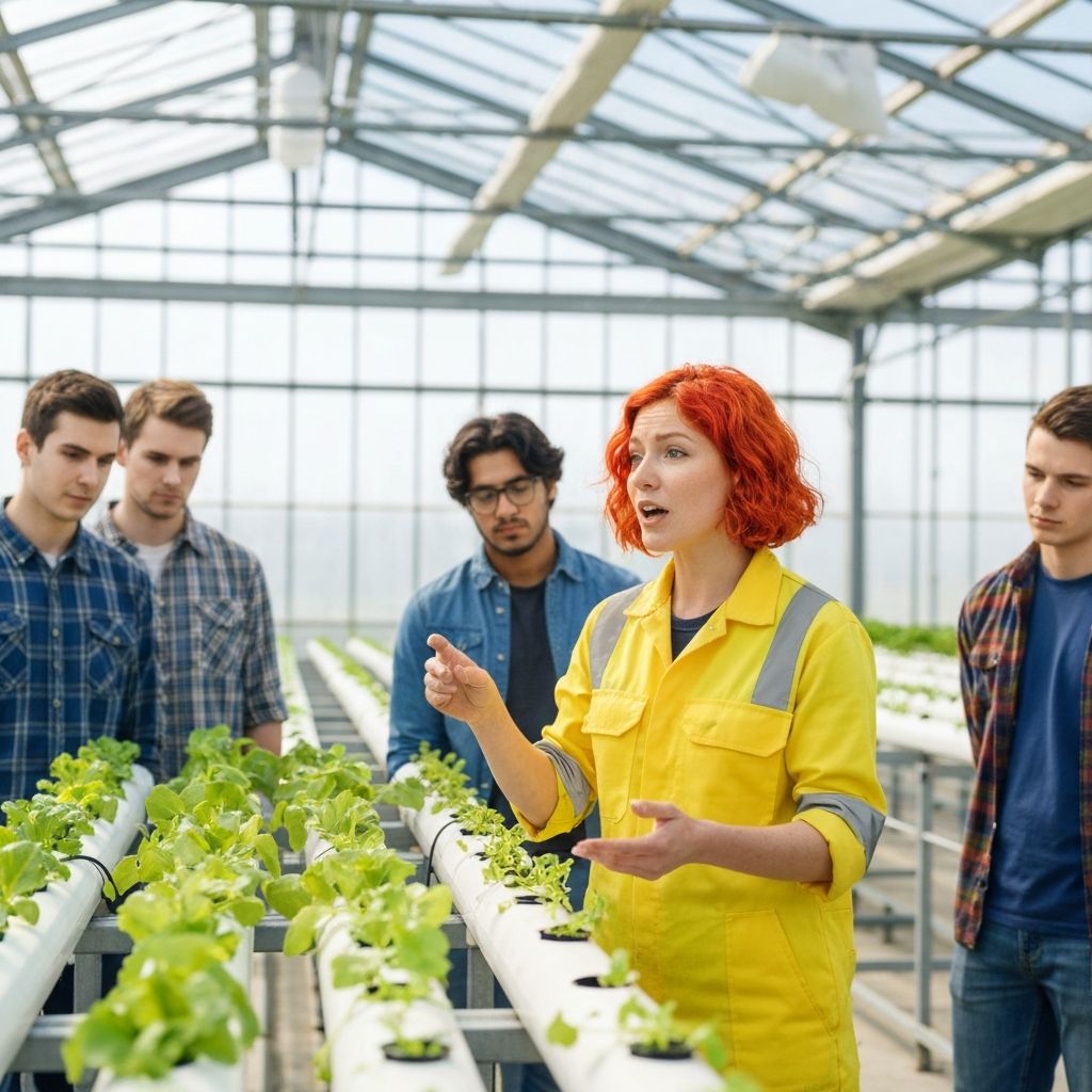 Youth training in hydroponics
